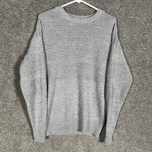 Best Made Co Sweater Mens Small Gray 100%‎ Merino Wool Textured Knit Crewneck